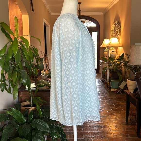 Sail To Sable allover diamond jacquard texture top szL - Picture 5 of 11